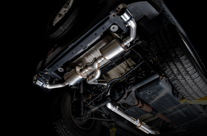 Jeep Wrangler JKU Performance Exhaust - Rear - AWE Tuning - Tread Edition, Axle-Back Dual - Chrome Silver - `07-`18